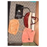 LADIES 4 PURSES PEACH LEATHER ETC.