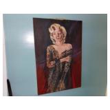 MARYLIN MONROE - PAINTED ON CANVAS UNSIGNED -