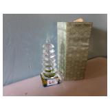 GLASS TIERED PYRAMID IN OB = 7" H