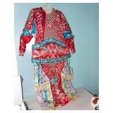 KIMONO - BAI HUA W/ ATTACHABLE SILK EMBROIDERED