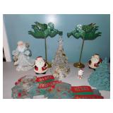 BRASS CANDLE STICKS, SANTA