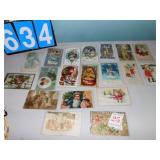 HOLIDAY POST CARDS 1 CENT STAMPS GOOD CONDITION