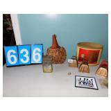 INSTRUMENT, BELLS, TEA TIN, ETC.