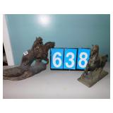 METAL HORSE 547-B N. MILLERS & SON NY 9" H X 9"