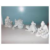 ANDREA FOO DOGS AND 2 ORIENTAL FIGURES