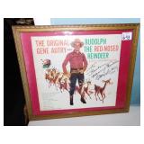 GENE AUTRY SIGNED FRAMED ALBUM