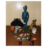 VINTAGE PURSE, FIGURAL METAL WOMAN DRILLED FOR