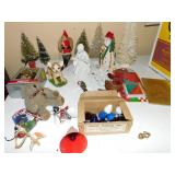 VINTAGE TREES AND SANTA