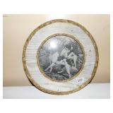 15" ROUND FRAME WITH DOG PRINT