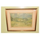HUNT SCENE PRINT 22.5 X 28.5" - THE DUKE OF