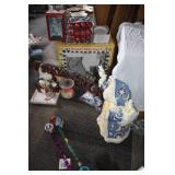 PORCELAIN SANTA SLEIGH, SANTA, HOLIDAY BASKET,