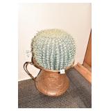 TIN PLANTER W/ FAUX CATCUS