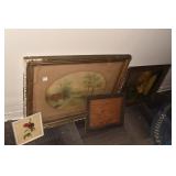 27" X 34.5" E.I. WALLACE WATERCOLOR AND FRAMES