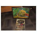 BULL DURHAM REPRODUCTION 25" X 17" AND FARM ON