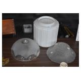 GLOBES AND SHADES WHITE MILK GLASS