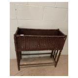 WICKER PLANT STAND 29" W