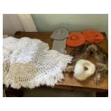 FUR EARMUFFS, COLLAR, HATS SHAWL