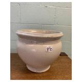 WHITE HEAVY PLANTER 10" H X 12" W