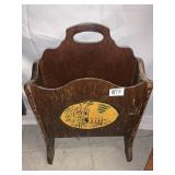 DOUBLE SIDE MAGAZINE HOLDER HAND PAINTED FRONT