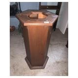 OCTAGON PINE PEDESTAL OPEN TOP 30" H X 17" W