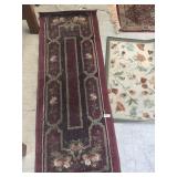 RUNNER AND MAT MODERN RED RUNNER 65" L X 24" W -