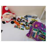 SANTA, SEMI TRUCK, CARS, YOUNG AT ART VEST W/