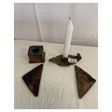 COPPER DESK PAD EDGES, INK WILL W/ PINECONE