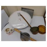 COPPER VINTAGE LADLE, FORMAN GRILL ETC.