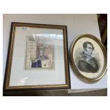 INK DRAWING "EMPRESS THEODORA" BY M. FITSCHEN 14"