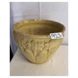 YELLOW PLANTER 8" H X 10" ROUND