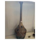 UNIQUE VASE W/ CHROME WRAP 40" OPEN DESIGN