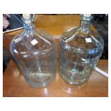 TWO GLASS WATER BOTTLES