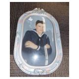 CONVEX GLASS FRAME W/ NAVY SAILOR PICTURE