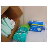 BED PADS, ETC. AND NEW WIPES AND MINERAL OIL