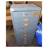 GRAY METAL CABINET 30" H X 12" X 10" D