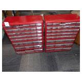 TWO ORGANIZERS 18" X 14" X 6" RED