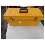 PLASTIC TOOLBOX W/ SOME CONTENTS