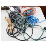 FIRE EXTINGUISHER, 10 PLUG BAR, EXTENSION CORDS