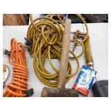 EXTENSION CORDS, SLEDGE, OILER, CIRCULAR SAW