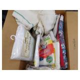 CLOTHING BAGS NEW, DISH TOWELS