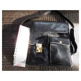 LEATHER MAN BAG W/ STRAP