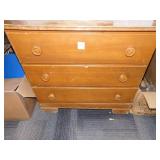 MAPLE CHEST SCRATCHED TOP 3 DRAWER GREAT TO PAINT