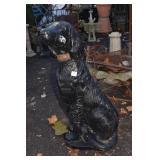 CEMENT DOG 48" H W/ BONE IN MOUTH