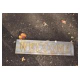 LARGE TIN WELCOME SIGN
