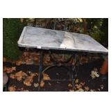 ORNATE BASE PORCELAIN TOP 30H