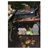 METAL TEA CART PLASTIC FIGURES