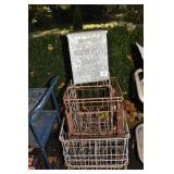 VINTAGE IRON MILK CRATES, BENNETT