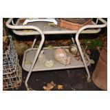 CEMENT SNAILS, RABBITS WITH CART PICTURED