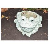 RESIN FROG PLANTER 10IN H 17 W