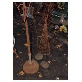 IRON TREE WITH STONE BASES BEEHIVE BASKET